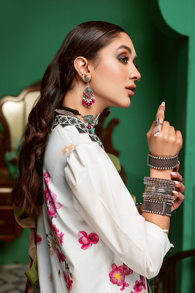 Kinaar Khwaab By Shiza Hassan Unstitched 3 Piece Embroidered Lawn Suit SH22KK KH-11 Qarah - Spring / Summer Collection Brand Mafia by Zonash