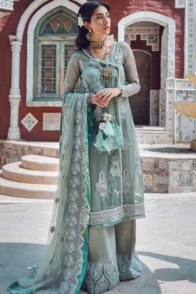 Kinaar by Shiza Hassan Unstitched 3 Piece Embroidered Organza Suit SH20KF 01 Sohni - Festive Collection Brand Mafia by Zonash