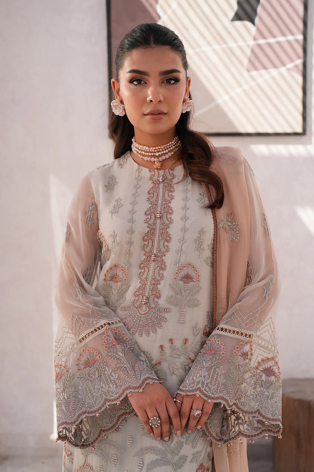 Kuch Khas By Flossie Unstitched 3 Piece Embroidered Chiffon Suit FL24K K-1501 MIA - Luxury Collection Brand Mafia by Zonash