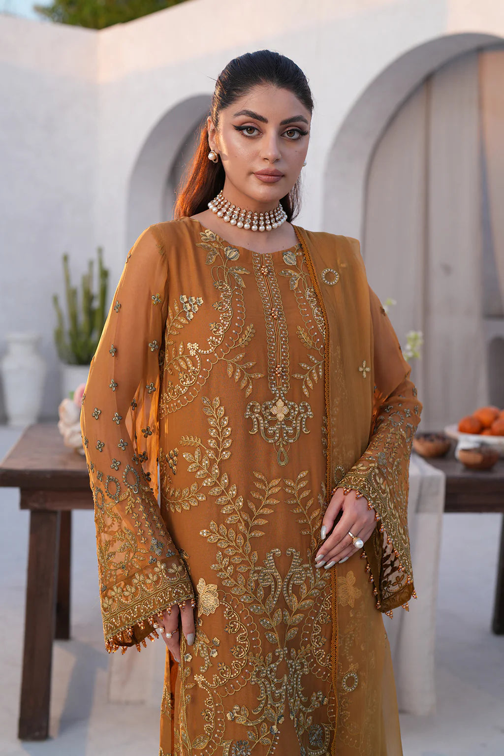 Kuch Khas By Flossie Unstitched 3 Piece Embroidered Chiffon Suit FL24K K-1503 DIANE - Luxury Collection Brand Mafia by Zonash