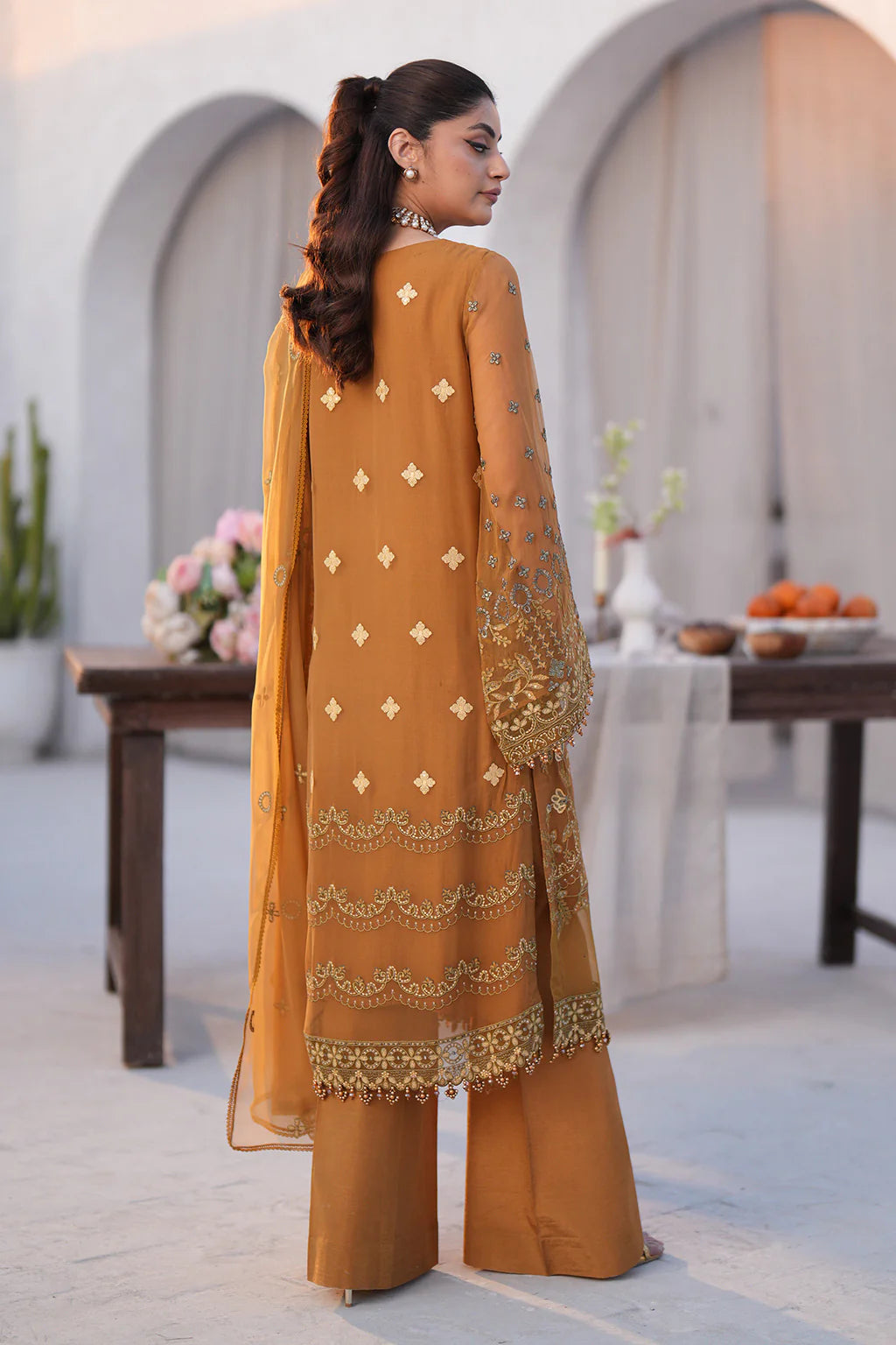 Kuch Khas By Flossie Unstitched 3 Piece Embroidered Chiffon Suit FL24K K-1503 DIANE - Luxury Collection Brand Mafia by Zonash