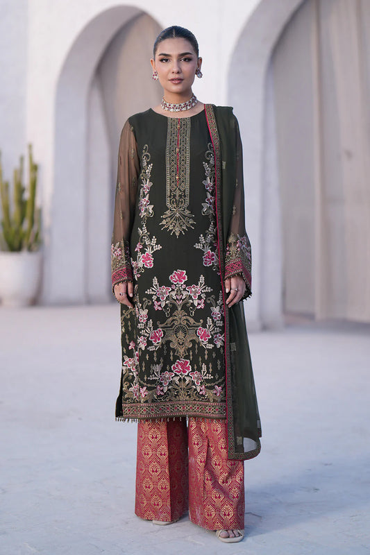 Kuch Khas By Flossie Unstitched 3 Piece Embroidered Chiffon Suit FL24K K-1504 RAHA - Luxury Collection Brand Mafia by Zonash