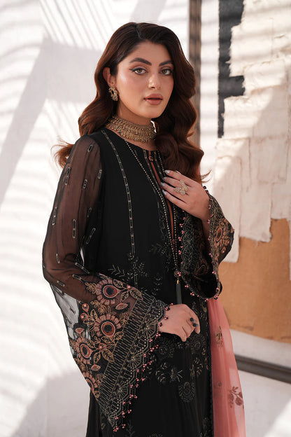 Kuch Khas By Flossie Unstitched 3 Piece Embroidered Chiffon Suit FL24K K-1506 AMELIA - Luxury Collection Brand Mafia by Zonash