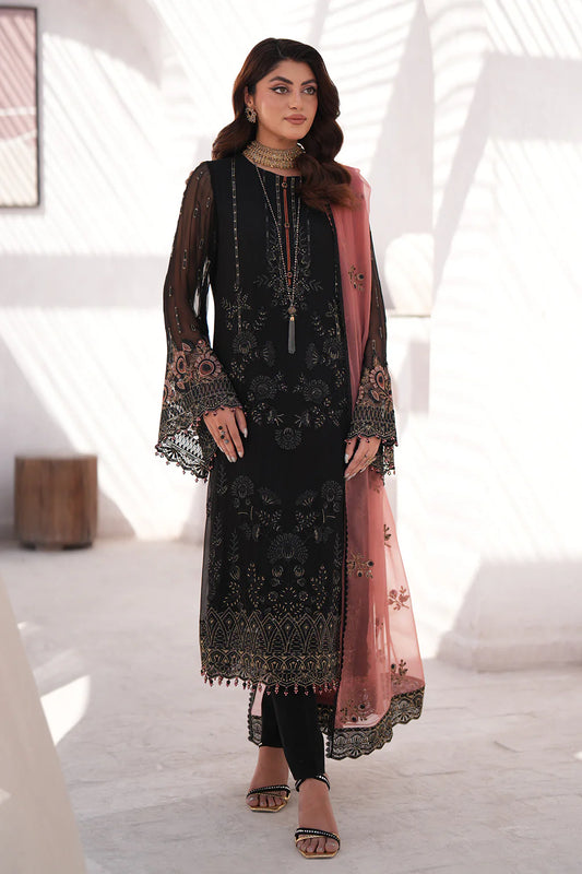 Kuch Khas By Flossie Unstitched 3 Piece Embroidered Chiffon Suit FL24K K-1506 AMELIA - Luxury Collection Brand Mafia by Zonash