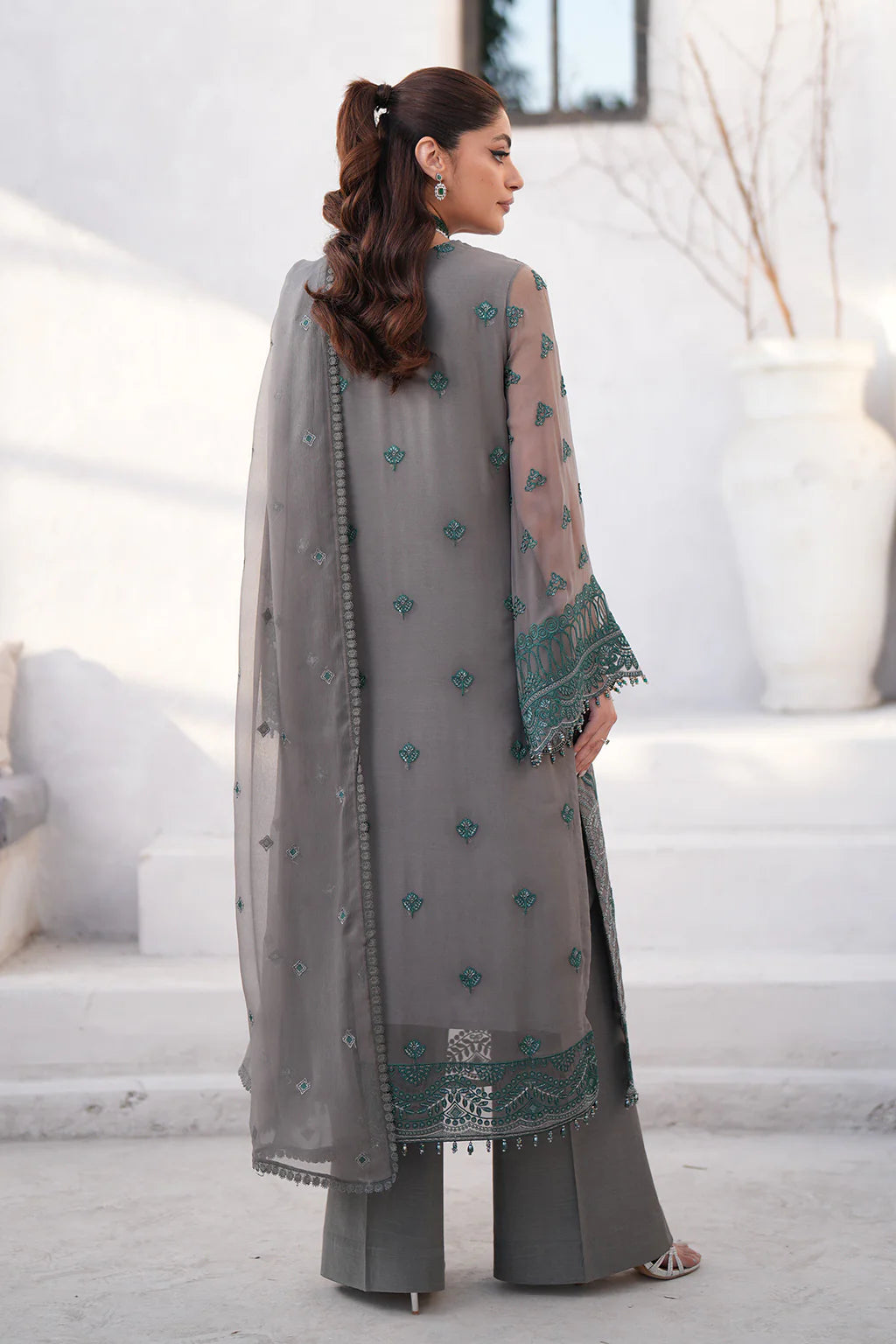 Kuch Khas By Flossie Unstitched 3 Piece Embroidered Chiffon Suit FL24K K-1508 ELLE - Luxury Collection Brand Mafia by Zonash