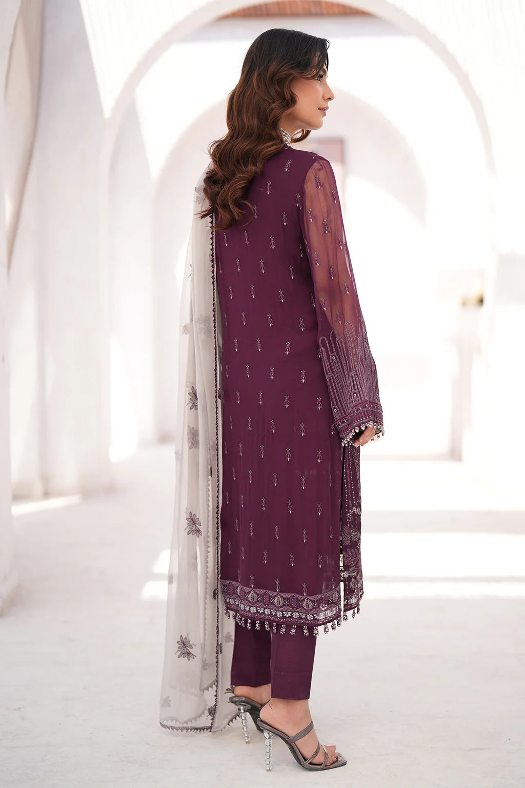 Kuch Khas By Flossie Unstitched 3 Piece Embroidered Chiffon Suit FL24K K-1509 CLAIRE- Luxury Collection Brand Mafia by Zonash