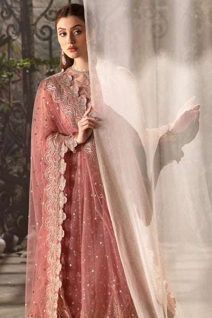 La Fuchsia By Afrozeh Unstitched 3 Piece Embroidered Net Suit AF24LF D-07 Rosa - Wedding Collection Brand Mafia by Zonash