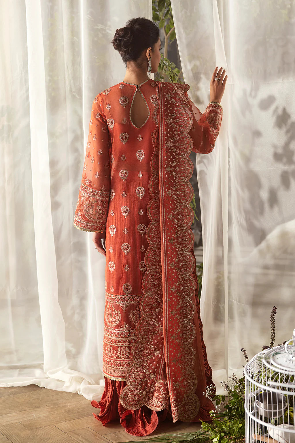 La Fuchsia By Afrozeh Unstitched 3 Piece Embroidered Organza Suit AF24LF D-10 Sierra - Wedding Collection Brand Mafia by Zonash