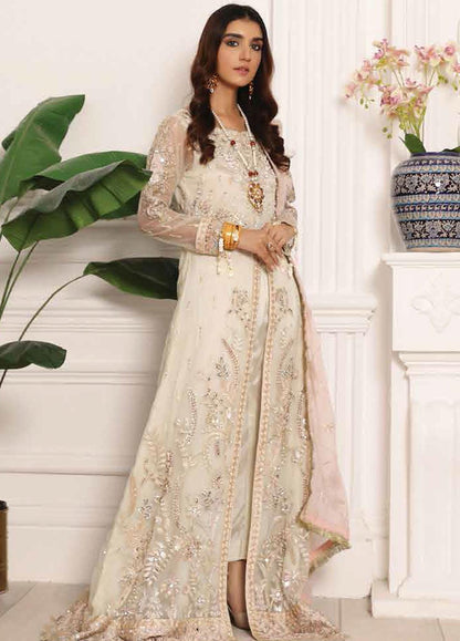 Lamour by Emaan Adeel Unstitched 3 Piece Embroidered Net Suit LCEA21 LR-02 - Luxury Collection Brand Mafia by Zonash