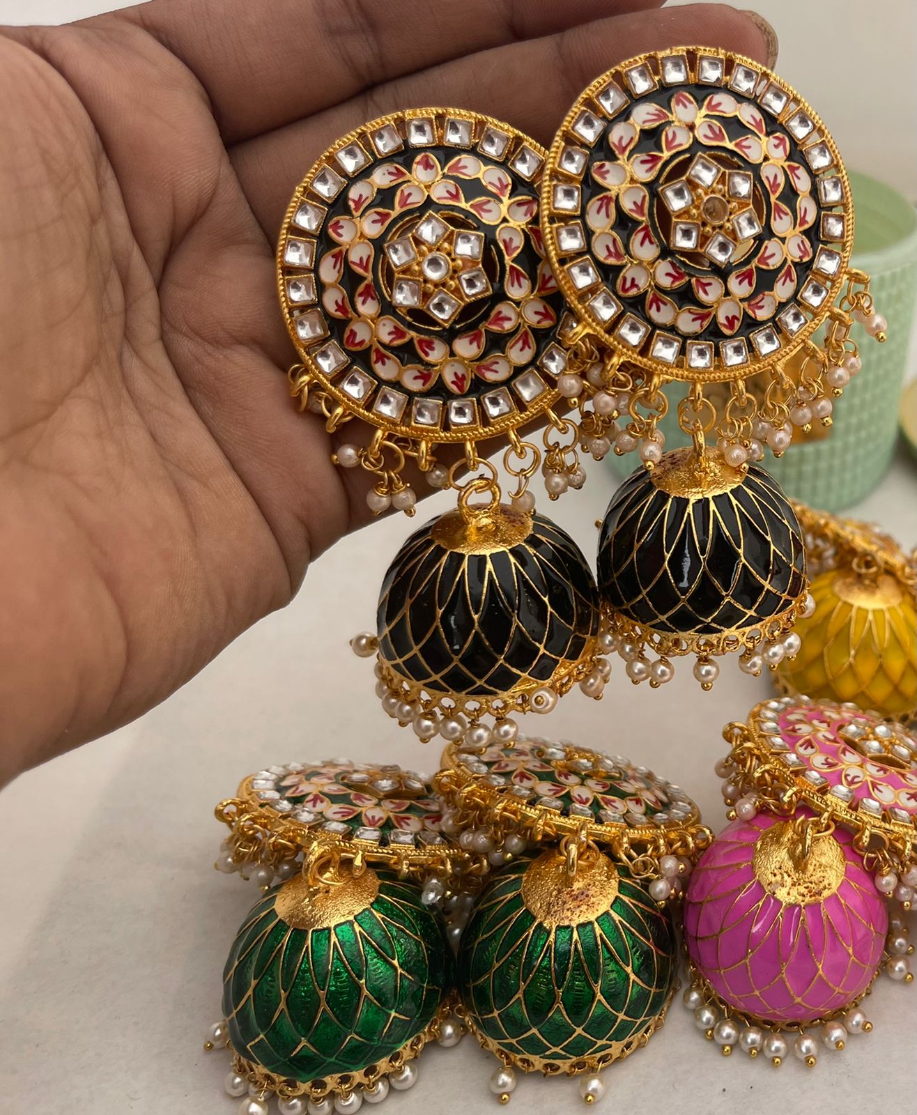 Latest Meenakari Jhumkas E-21 Brand Mafia by Zonash