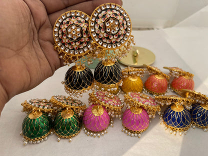 Latest Meenakari Jhumkas E-21 Brand Mafia by Zonash