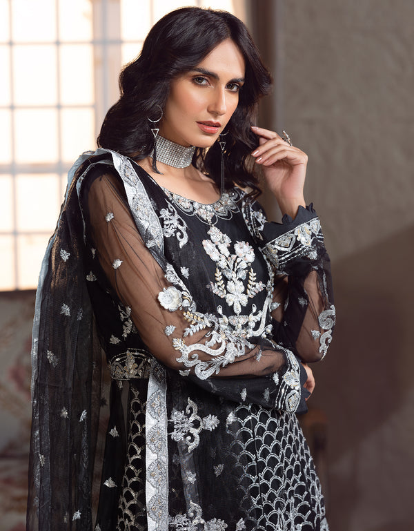 Le Festa By Emaan Adeel Unstitched 2 Piece Embroidered Net Suit EA23-P6 LF-705 - Premium Collection Brand Mafia by Zonash