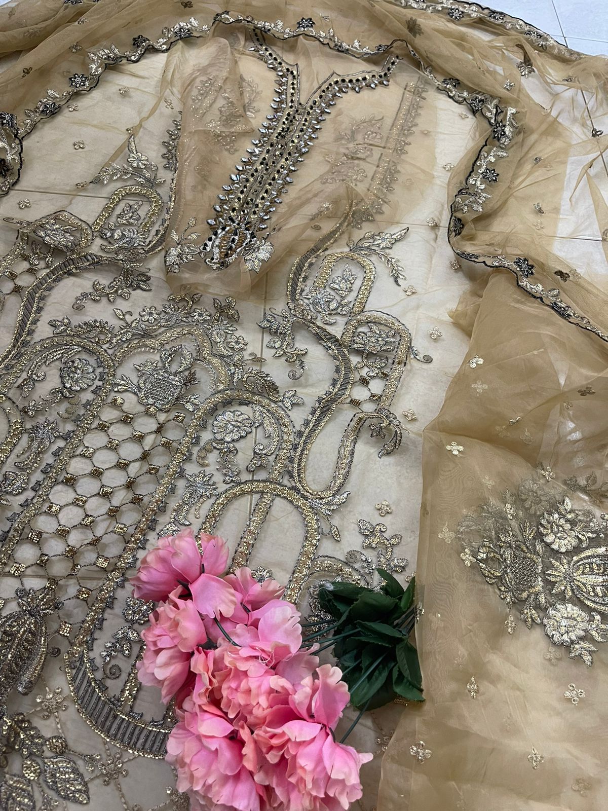 Le Festa By Emaan Adeel Unstitched 2 Piece Embroidered Organza Suit EA23-P6 LF-708 - Premium Collection Brand Mafia by Zonash