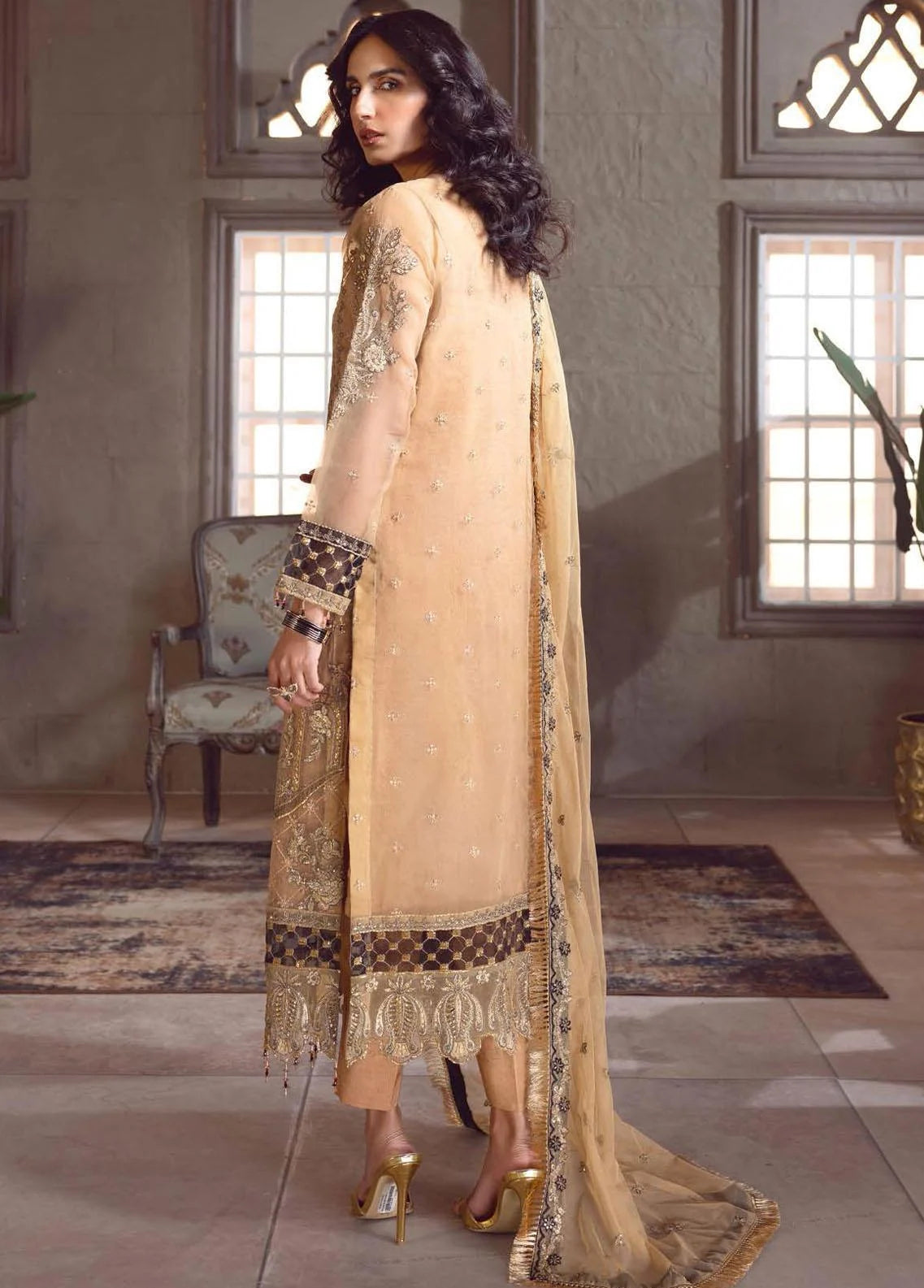 Le Festa By Emaan Adeel Unstitched 2 Piece Embroidered Organza Suit EA23-P6 LF-708 - Premium Collection Brand Mafia by Zonash