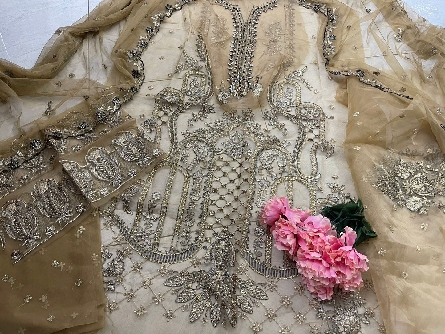 Le Festa By Emaan Adeel Unstitched 2 Piece Embroidered Organza Suit EA23-P6 LF-708 - Premium Collection Brand Mafia by Zonash