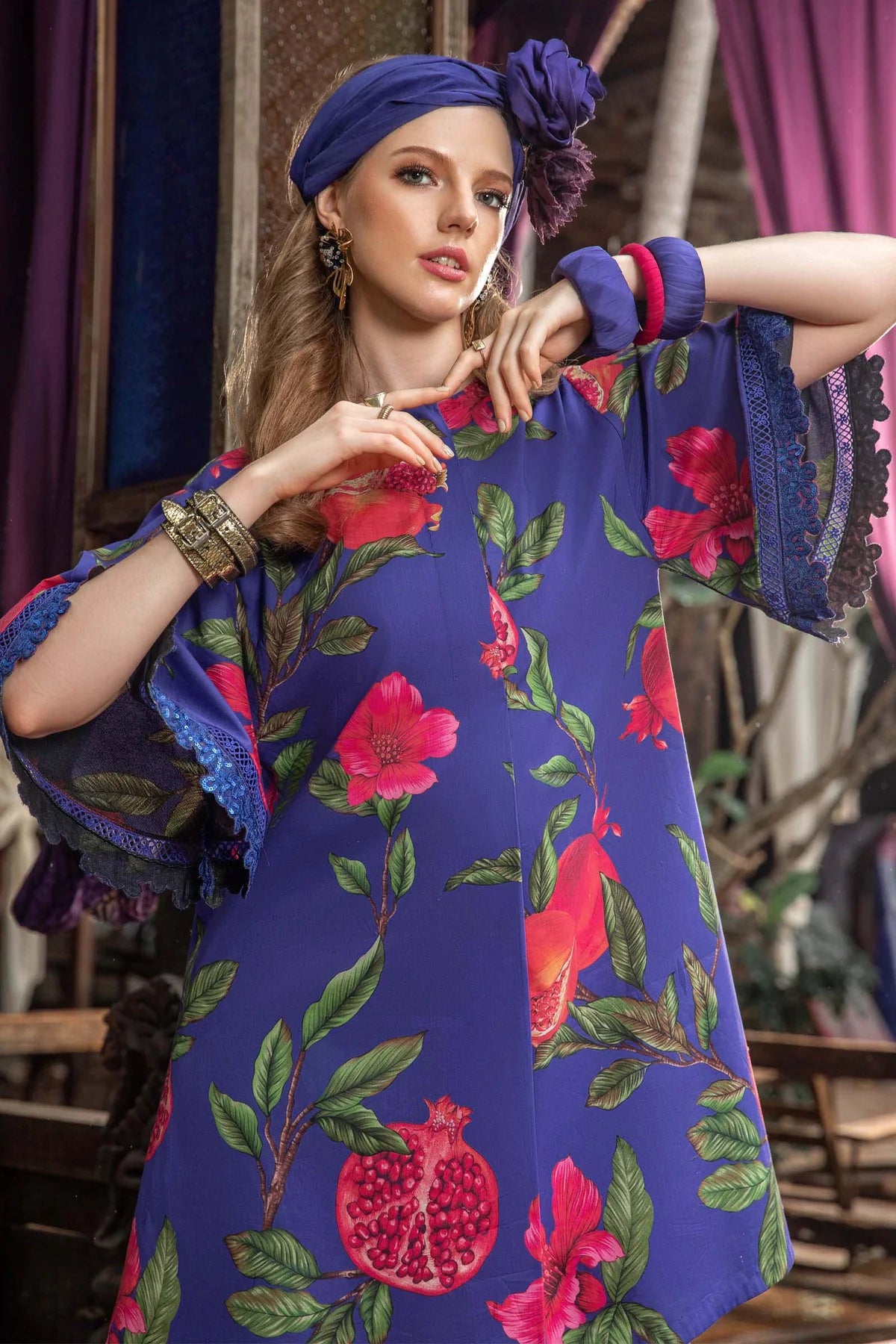 M Prints By Maria B Unstitched 3 Piece Embroidered Lawn Suits 3B - Eid Collection Brand Mafia by Zonash