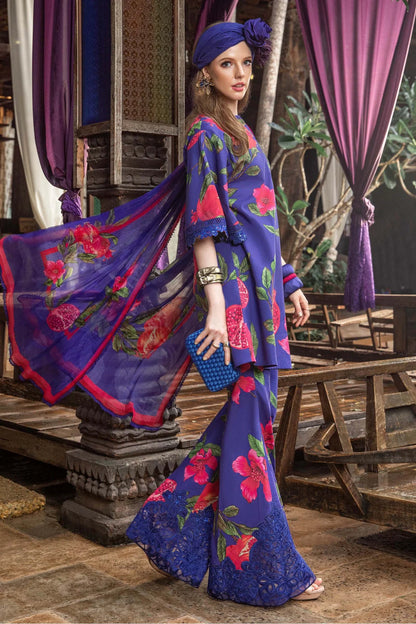 M Prints By Maria B Unstitched 3 Piece Embroidered Lawn Suits 3B - Eid Collection Brand Mafia by Zonash