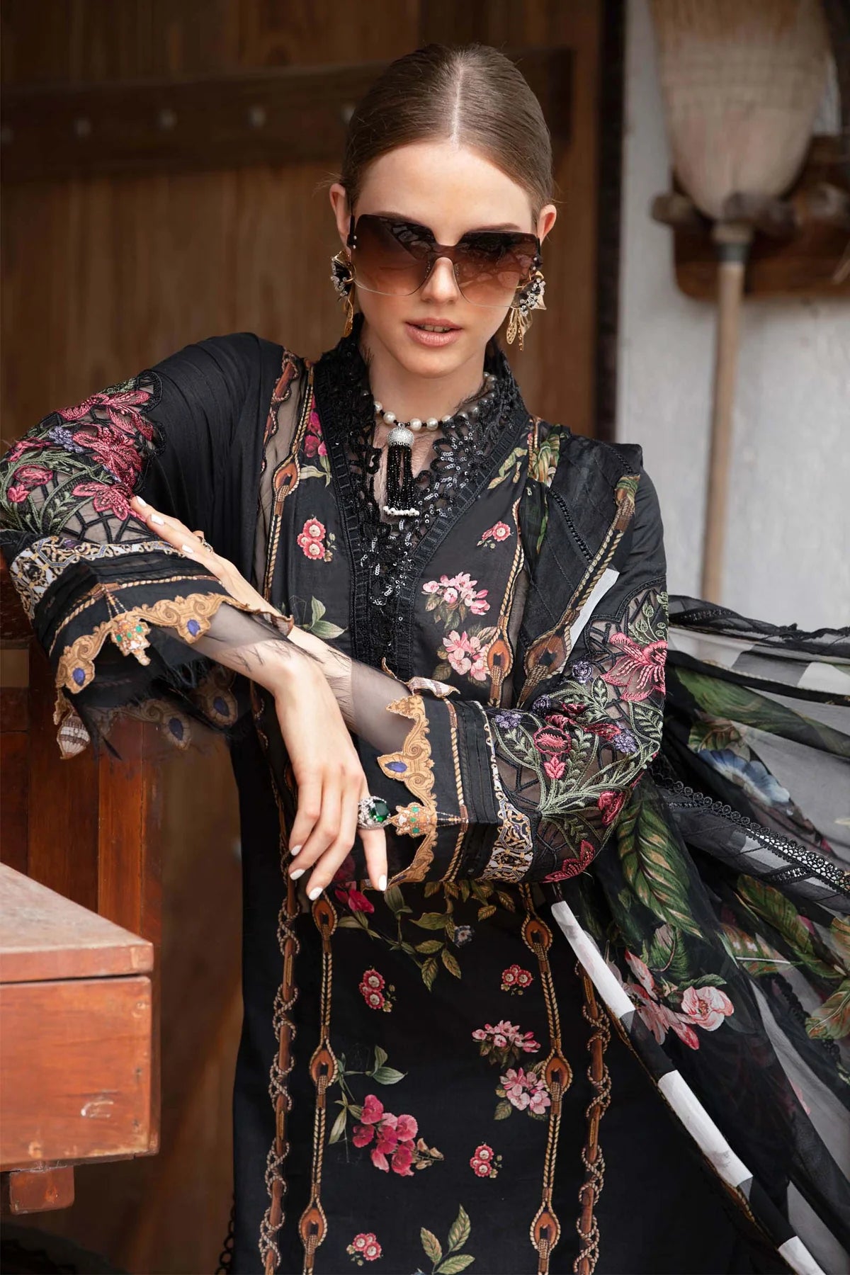 M Prints By Maria B Unstitched 3 Piece Embroidered Lawn Suits 6B - Eid Collection Brand Mafia by Zonash