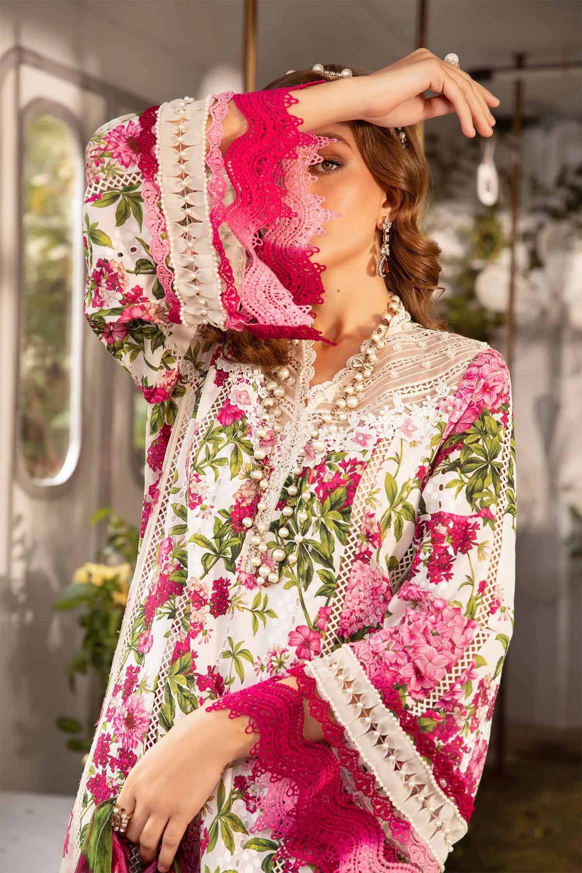 MPrints by Maria B Unstitched 3 Piece Embroidered Lawn Suit MB24P 2A - Summer Collection - Brand Mafia by Zonash