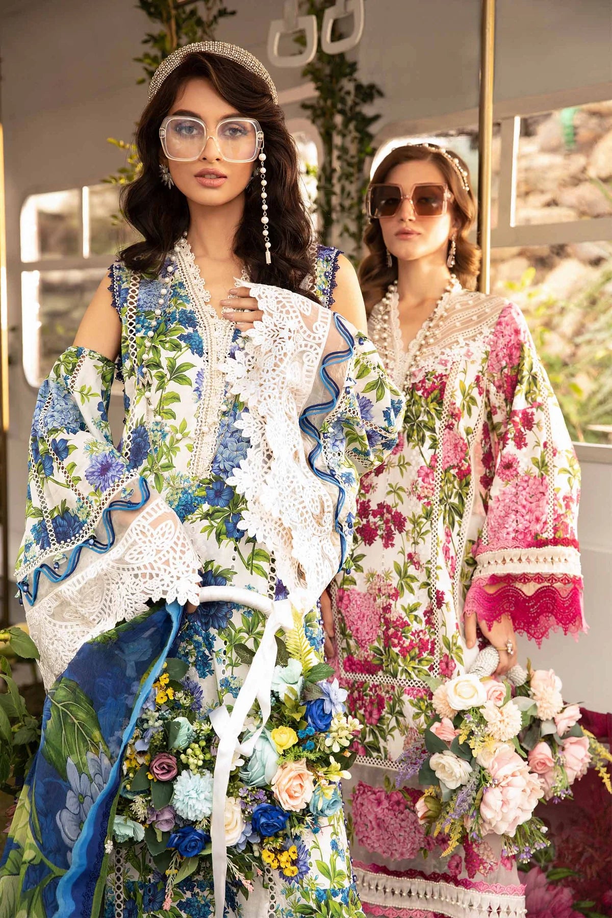 MPrints by Maria B Unstitched 3 Piece Embroidered Lawn Suit MB24P 2B - Summer Collection - Brand Mafia by Zonash