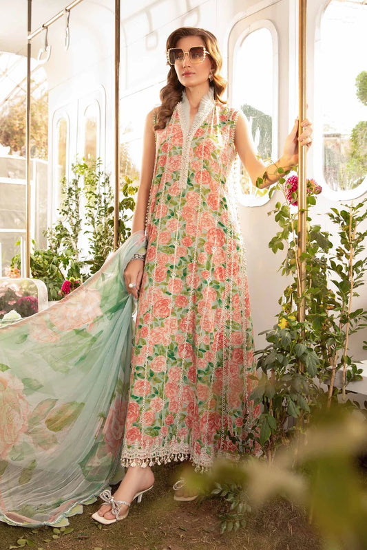 MPrints by Maria B Unstitched 3 Piece Embroidered Lawn Suit MB24P 6A - Summer Collection - Brand Mafia by Zonash