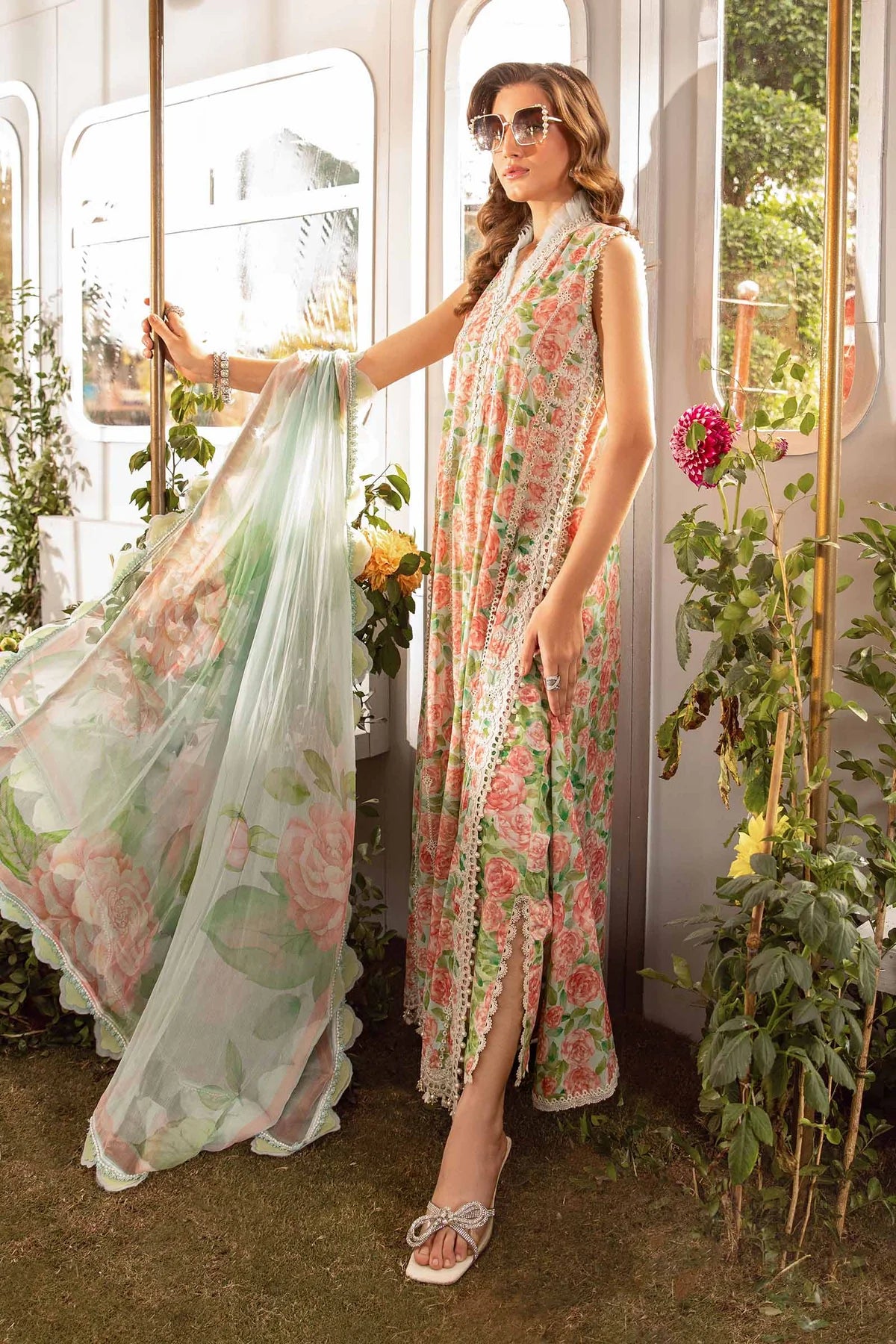 MPrints by Maria B Unstitched 3 Piece Embroidered Lawn Suit MB24P 6A - Summer Collection - Brand Mafia by Zonash