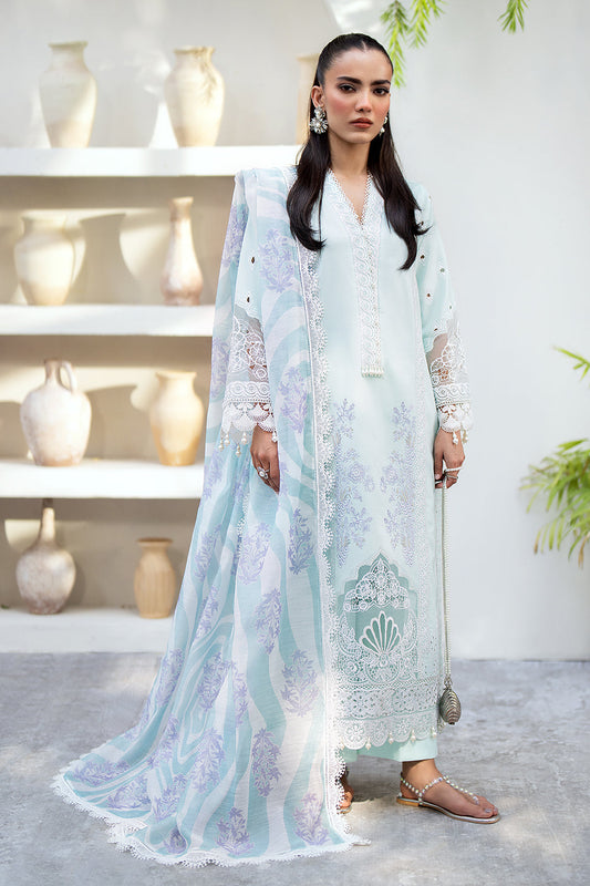 Saad Shaikh Unstitched 3 Piece Embroidered Lawn Suit SSK24E - MERAKI - Festive Collection - Brand Mafia by Zonash