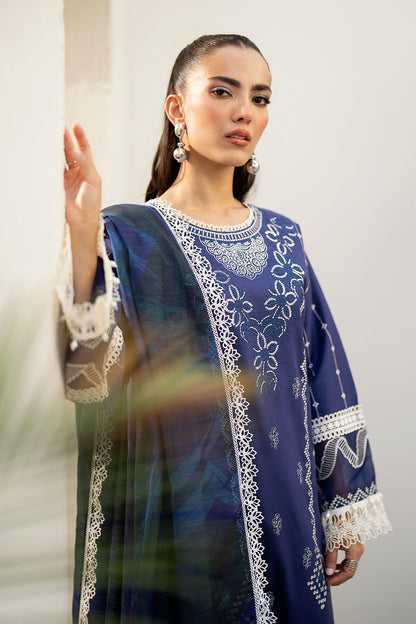 Saad Shaikh Unstitched 3 Piece Embroidered Lawn Suit SSK24E - TAWNY - Festive Collection - Brand Mafia by Zonash