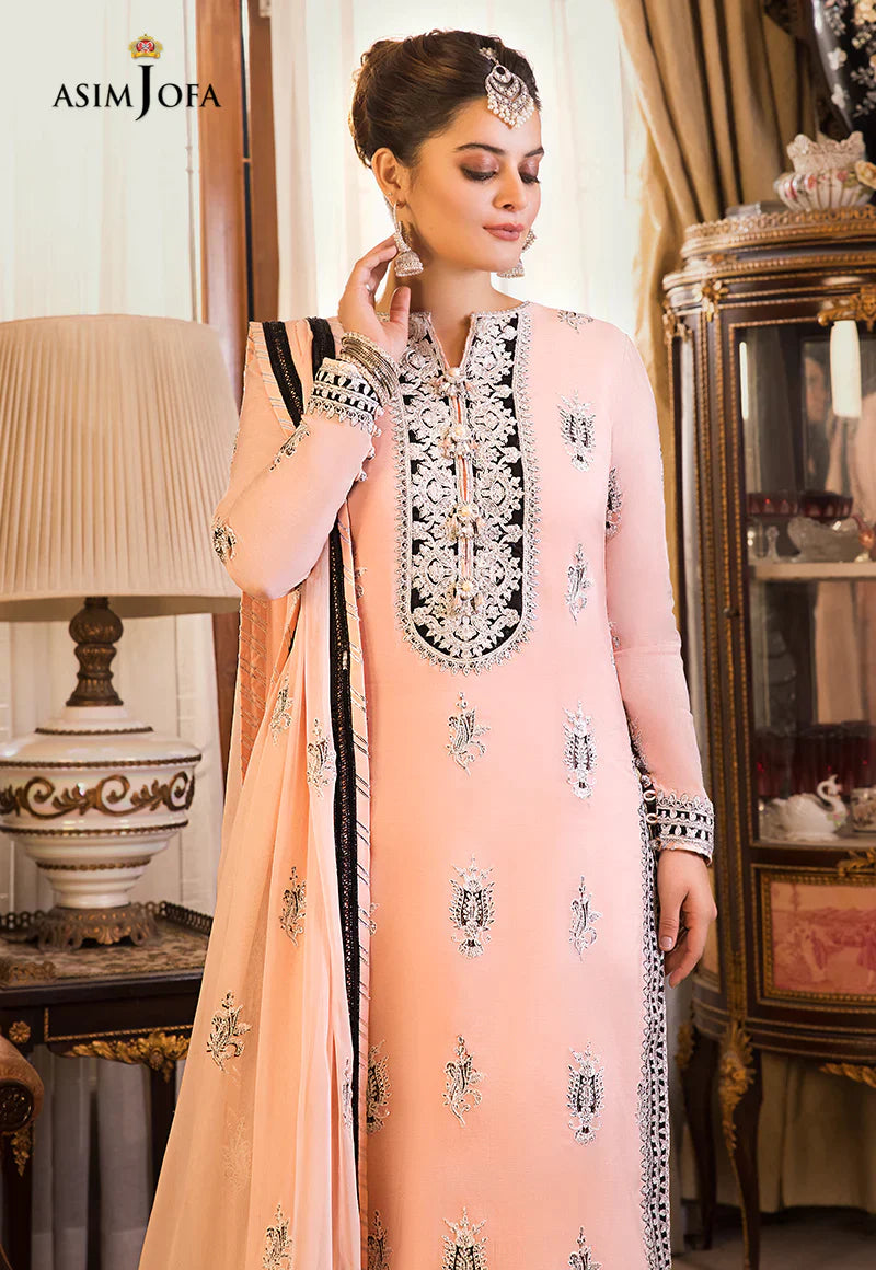 Maahru & Noorie by Asim Jofa Unstitched 3 Piece Embroidered Cotton Suit AJ23MN AJSM-10 - Festive Collection Brand Mafia by Zonash