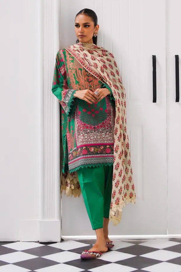 Mahay by Sana Safinaz Stitched 3 Piece Embroidered Lawn Suit SS23MH D-15B - Luxury Collection Brand Mafia by Zonash