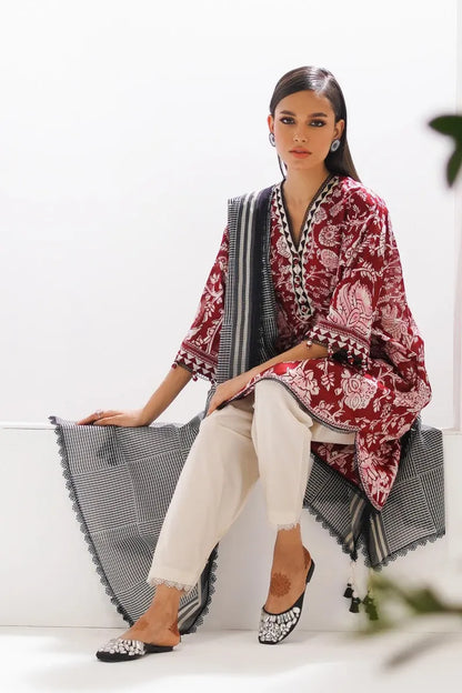 Mahay by Sana Safinaz Stitched 3 Piece Embroidered Lawn Suit SS23MH D-16A - Luxury Collection Brand Mafia by Zonash