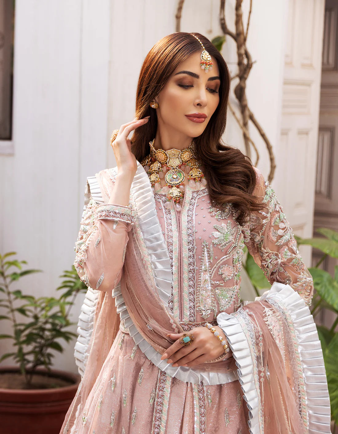 Mahermah By Emaan Adeel Stitched 3 Piece Embroidered Net Suit EA22 MB-205 - Bridal Collection Brand Mafia by Zonash