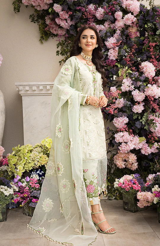 Mahiymaan By Al Zohaib Unstitched 3 Piece Embroidered Lawn Suit - MLL-23-D-01 - Luxury Collection Brand Mafia by Zonash