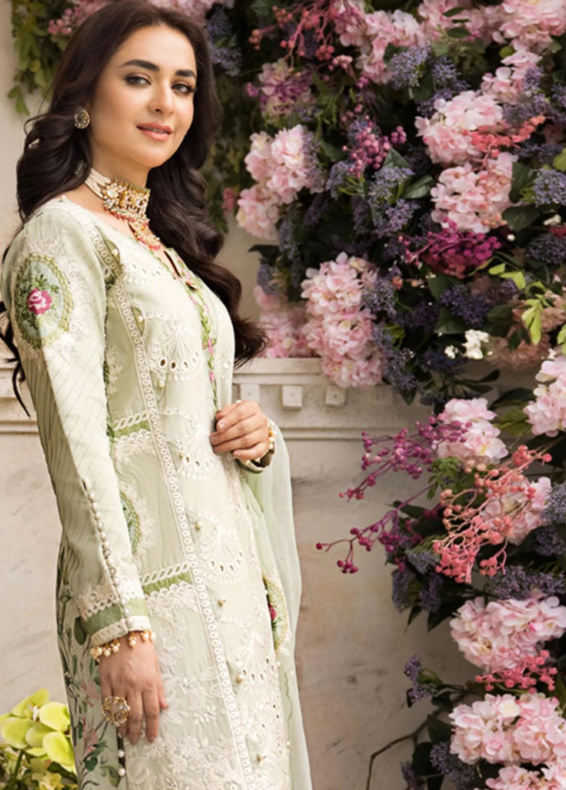 Mahiymaan By Al Zohaib Unstitched 3 Piece Embroidered Lawn Suit - MLL-23-D-01 - Luxury Collection Brand Mafia by Zonash