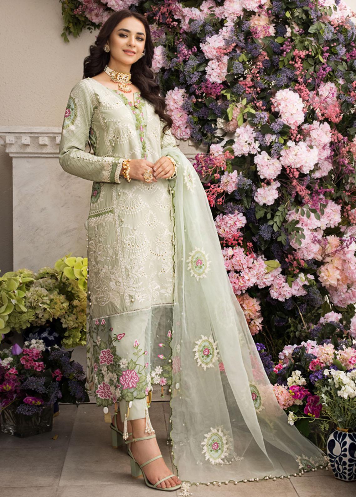 Mahiymaan By Al Zohaib Unstitched 3 Piece Embroidered Lawn Suit - MLL-23-D-01 - Luxury Collection Brand Mafia by Zonash