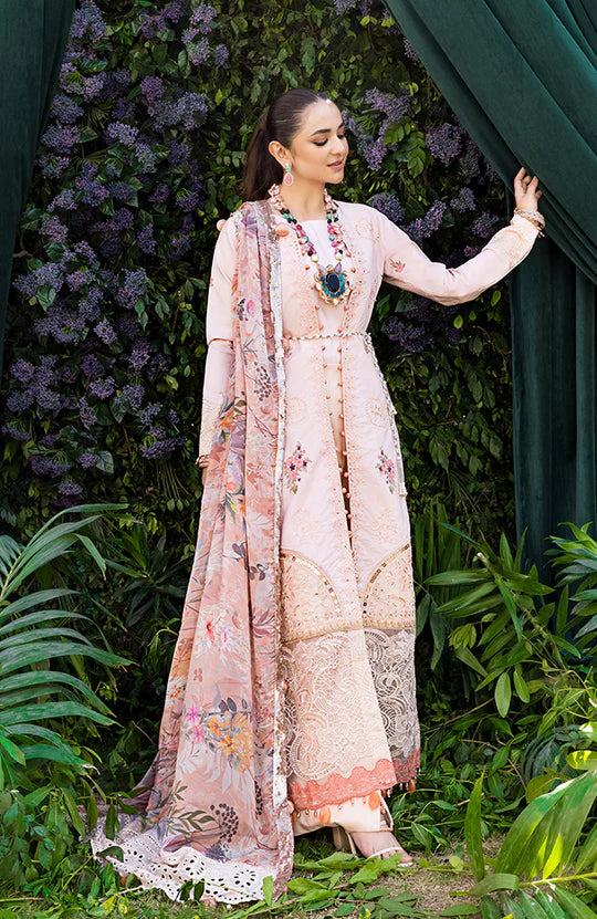 Mahiymaan By Al Zohaib Unstitched 3 Piece Embroidered Lawn Suit - MLL-23-D-02 - Luxury Collection Brand Mafia by Zonash