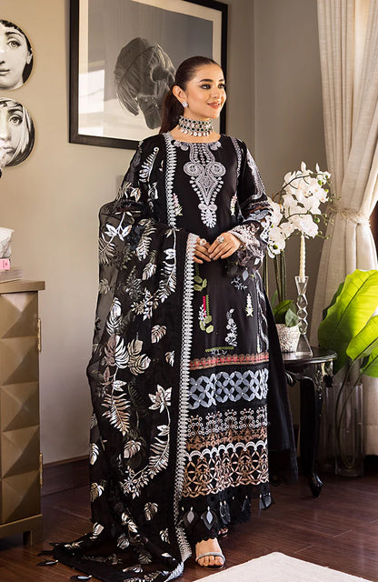 Mahiymaan By Al Zohaib Unstitched 3 Piece Embroidered Lawn Suit - MLL-23-D-03 - Luxury Collection Brand Mafia by Zonash