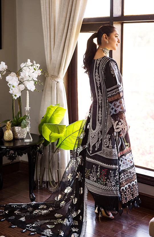 Mahiymaan By Al Zohaib Unstitched 3 Piece Embroidered Lawn Suit - MLL-23-D-03 - Luxury Collection Brand Mafia by Zonash