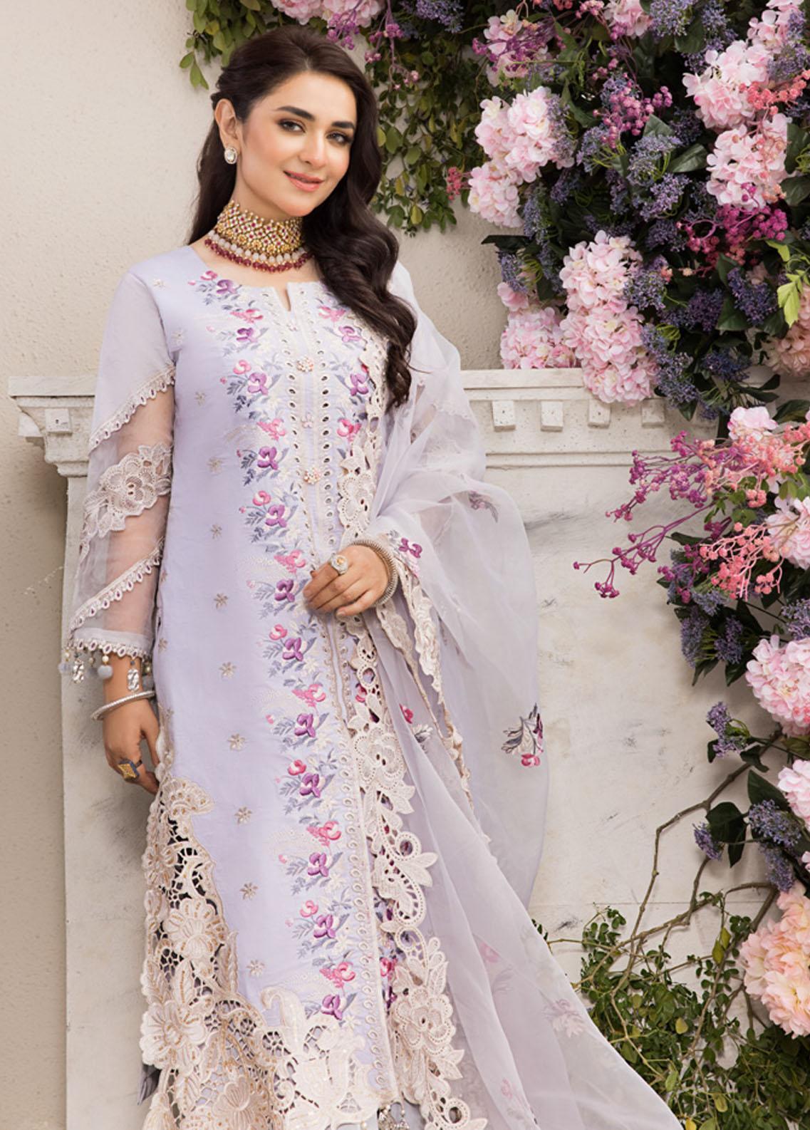 Mahiymaan By Al Zohaib Unstitched 3 Piece Embroidered Lawn Suit - MLL-23-D-04 - Luxury Collection Brand Mafia by Zonash