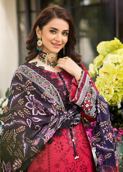 Mahiymaan By Al Zohaib Unstitched 3 Piece Embroidered Lawn Suit - MLL-23-D-10 - Luxury Collection Brand Mafia by Zonash