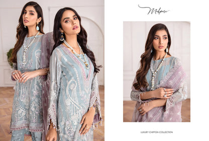 Mahpare by Jazmin Unstitched 3 Piece Embroidered Chiffon Suit JZ20M 04 Liana - Luxury Collection Brand Mafia by Zonash