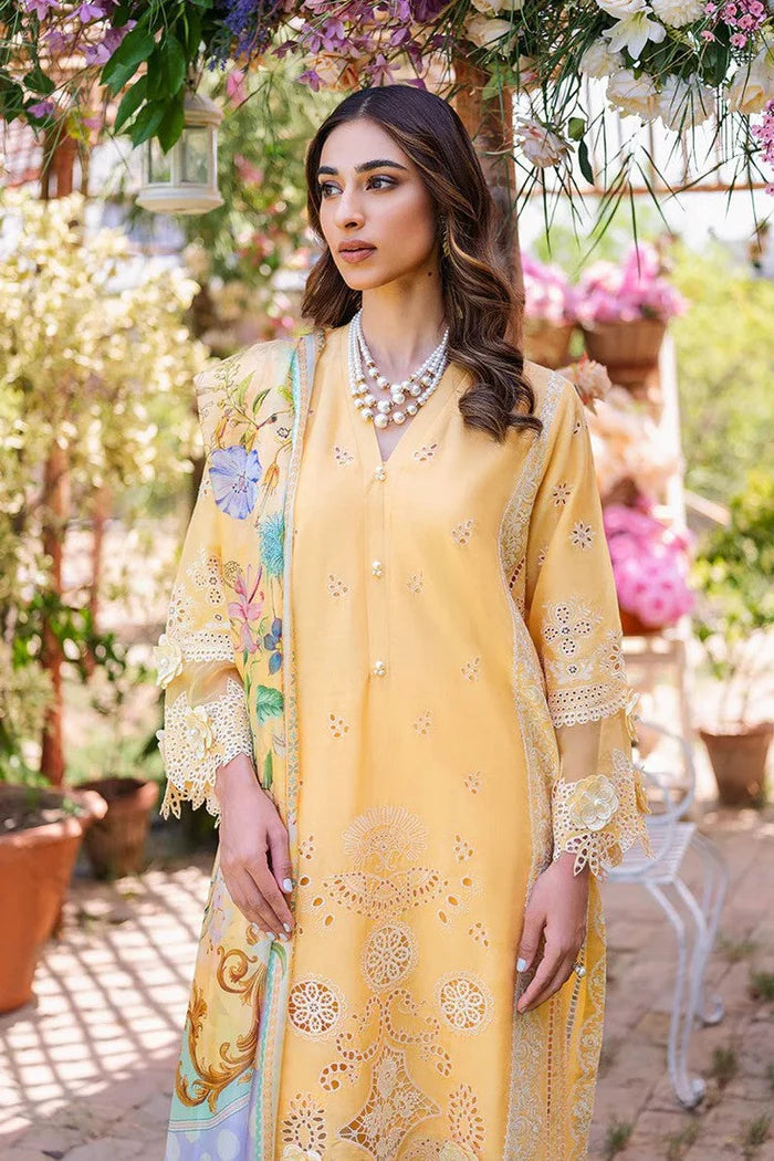 Manara Unstitched 3 Piece Embroidered Lawn Suit MNA23LL ML-04 Liliana - Luxury Collection Brand Mafia by Zonash