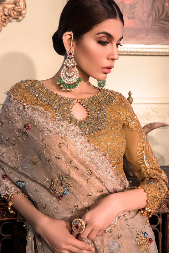 Maria B Embroidered Chiffon Suits Unstitched 4 Piece D6 - Luxury Collection Brand Mafia by Zonash