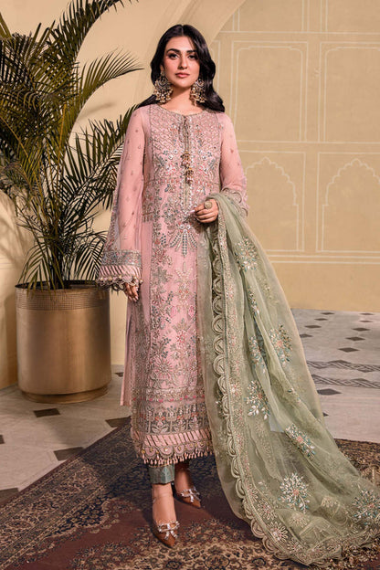 Maria B Embroidered Net Suits Unstitched 4 Piece D7 - Luxury Collection Brand Mafia by Zonash