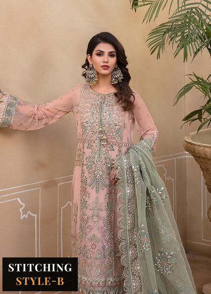 Maria B Embroidered Net Suits Unstitched 4 Piece D7 - Luxury Collection Brand Mafia by Zonash