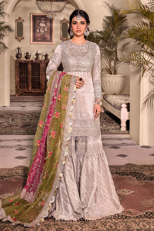 Maria B Embroidered Organza Suits Unstitched 3 Piece D1 - Luxury Collection Brand Mafia by Zonash