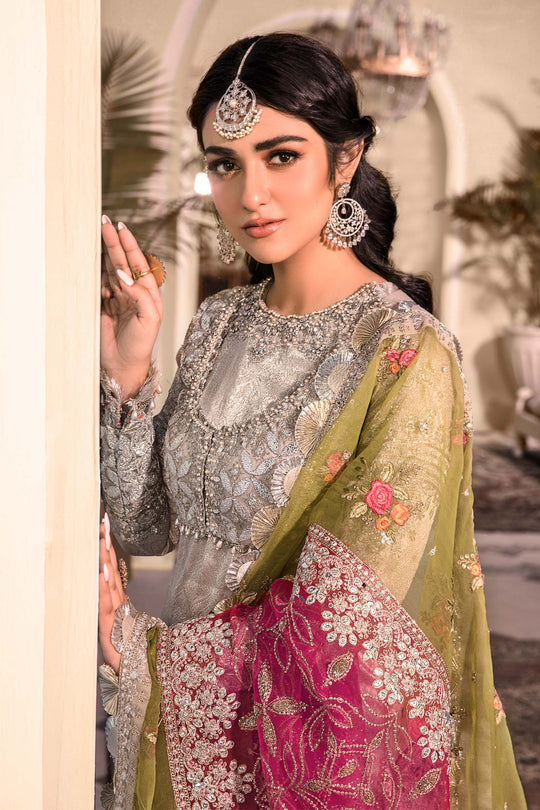 Maria B Embroidered Organza Suits Unstitched 3 Piece D1 - Luxury Collection Brand Mafia by Zonash