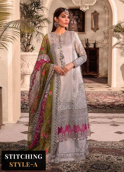 Maria B Embroidered Organza Suits Unstitched 3 Piece D1 - Luxury Collection Brand Mafia by Zonash