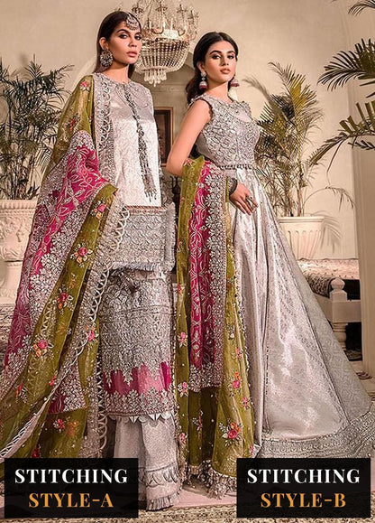 Maria B Embroidered Organza Suits Unstitched 3 Piece D1 - Luxury Collection Brand Mafia by Zonash