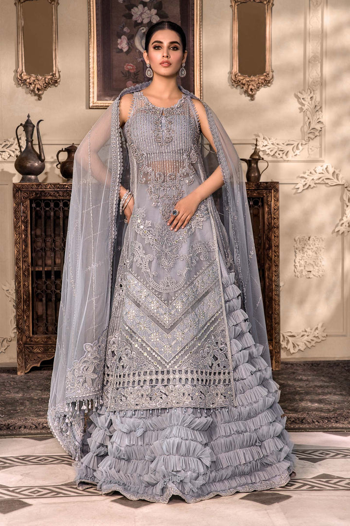 Maria B Embroidered Organza Suits Unstitched 4 Piece D3 - Luxury Collection Brand Mafia by Zonash